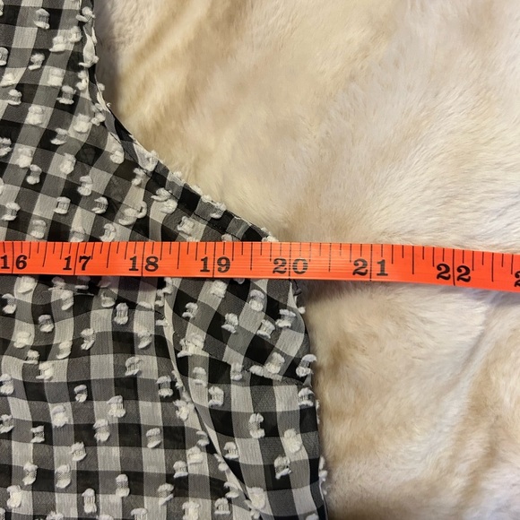 Anthropologie Maeve Black and White Gingham Blouse - Picture 4 of 8